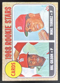 1968 Topps #162 Cardinals 1968 Rookie Stars Hal Gilson Mike Torrez RS, RC product image 1, provided for visual reference and