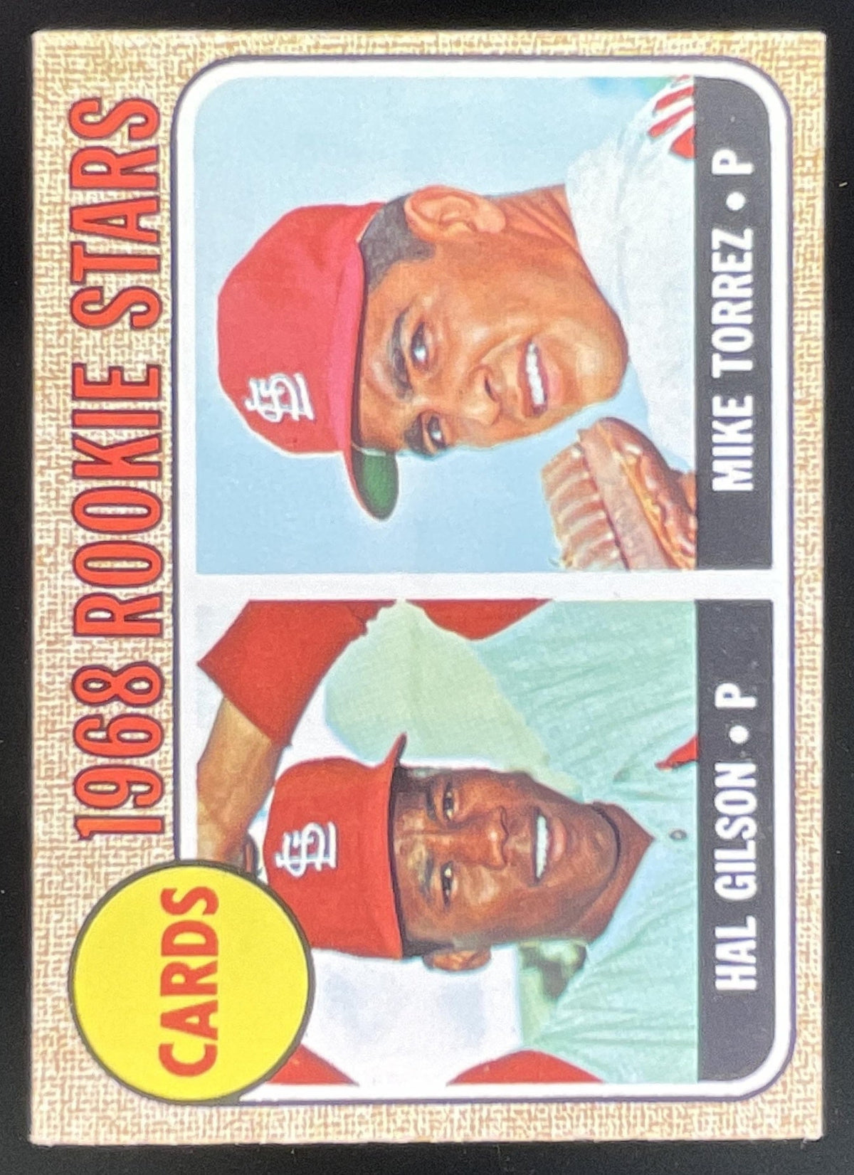 1968 Topps #162 Cardinals 1968 Rookie Stars Hal Gilson Mike Torrez RS, RC product image 1, provided for visual reference and