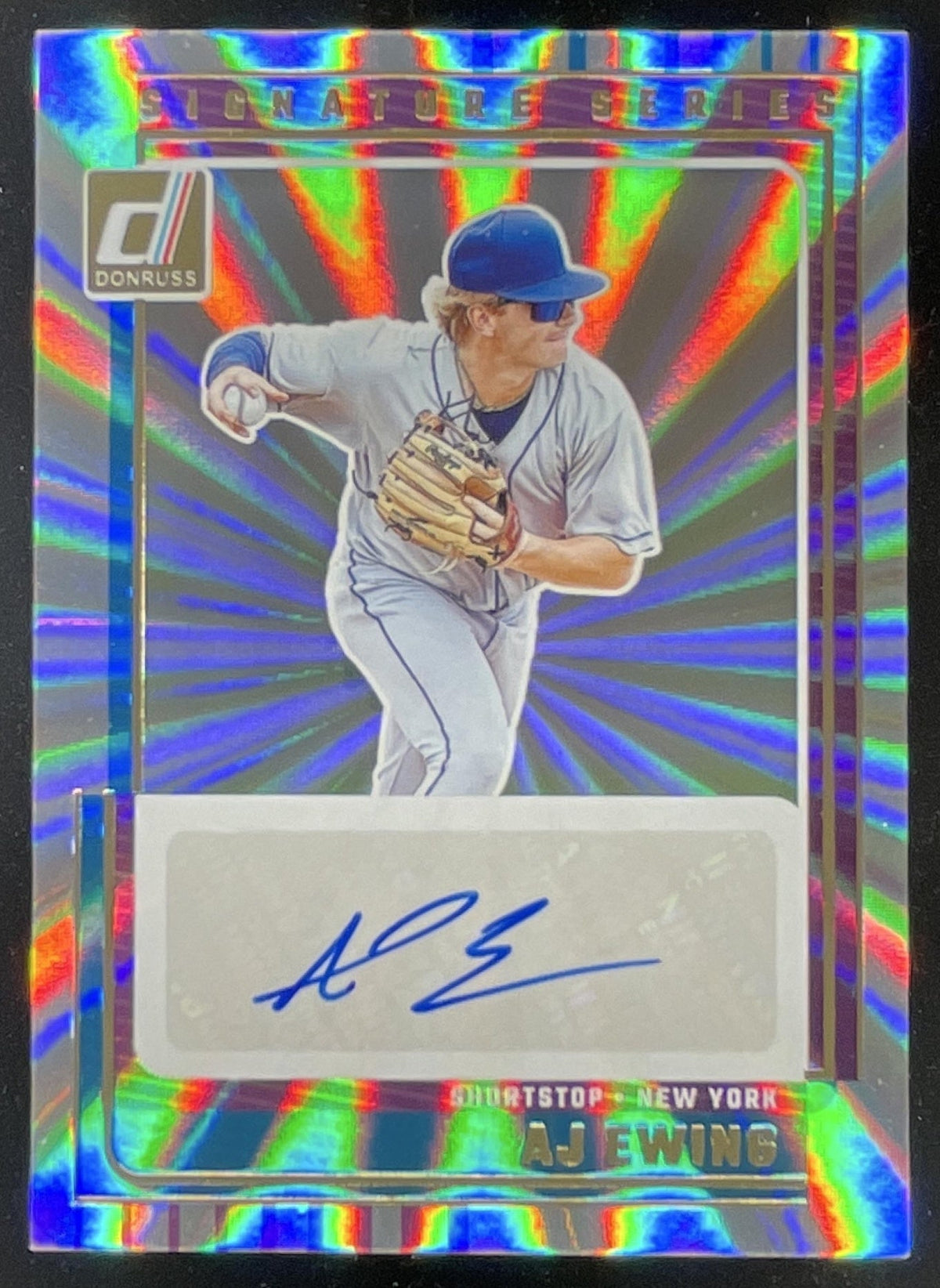 2025 Panini Donruss Signature Series Laser #SG-AJE AJ Ewing Auto product image 1, provided for visual reference and product