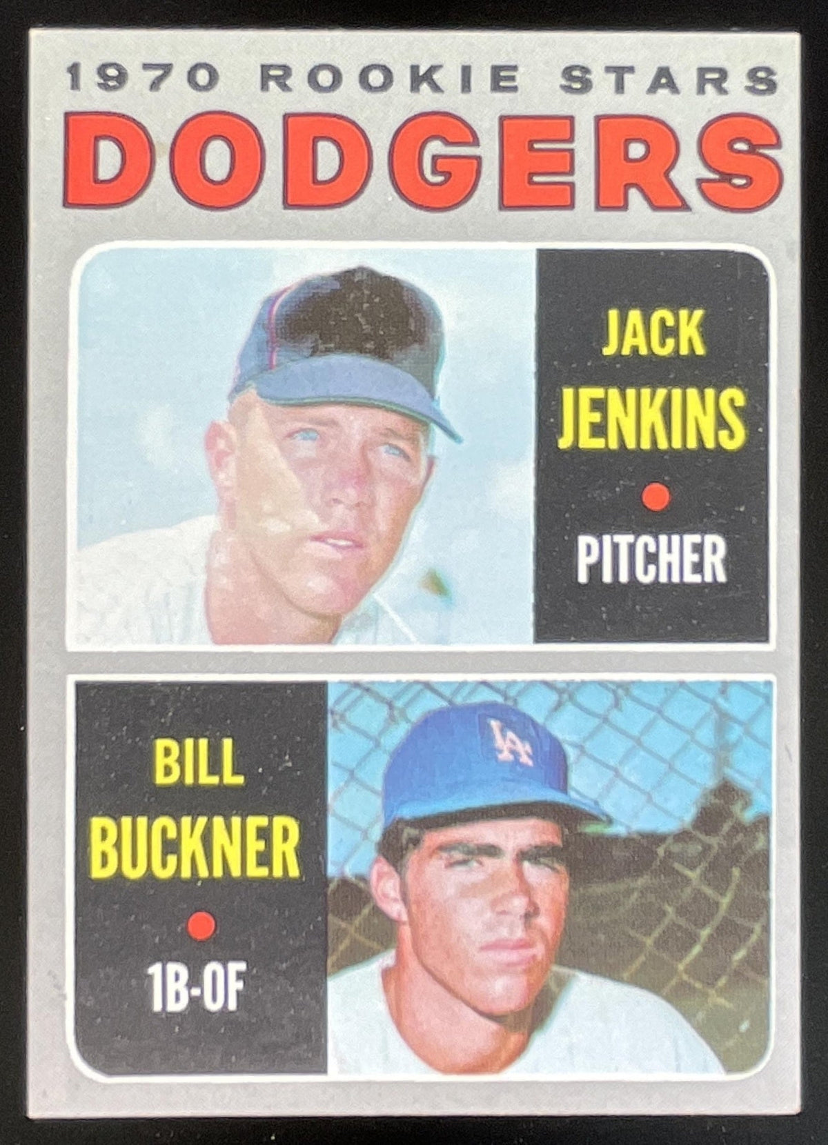 1970 Topps #286 Dodgers 1970 Rookie Stars Jack Jenkins Bill Buckner RC product image 1, provided for visual reference and