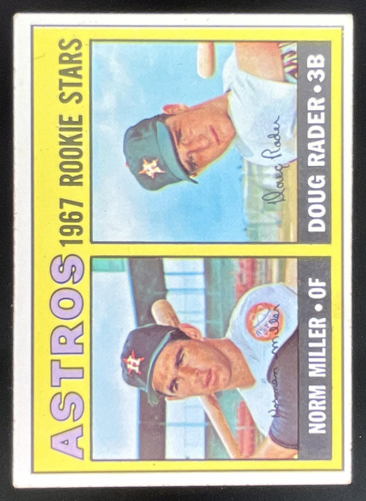 1967 Topps #412 Astros 1967 Rookie Stars Norm Miller Doug Rader RS, RC product image 1, provided for visual reference and