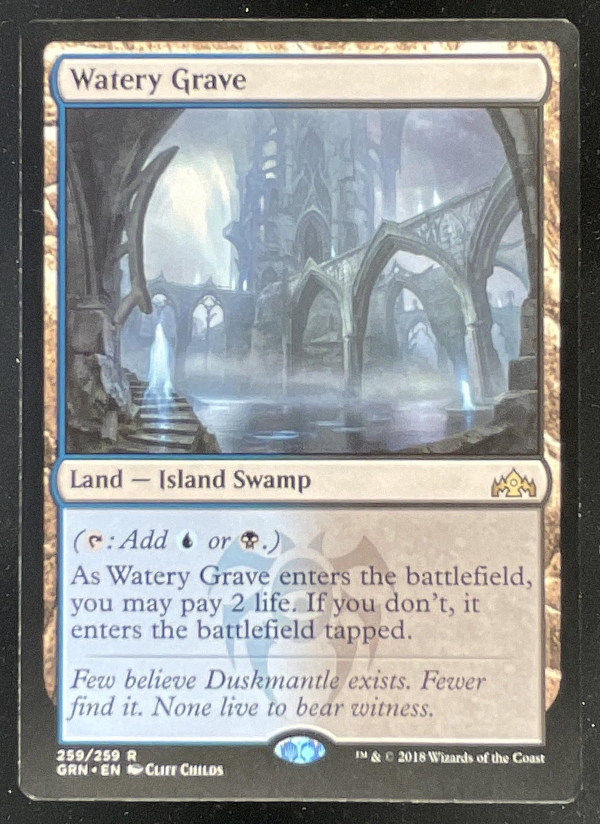 2018 Magic: The Gathering Guilds of Ravnica #259 Watery Grave product image 1, provided for visual reference and product