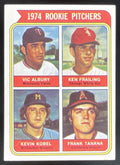 1974 Topps #605 1974 Rookie Vic Albury Ken Frailing Kevin Kobel Frank Tanana RC product image 1, provided for visual