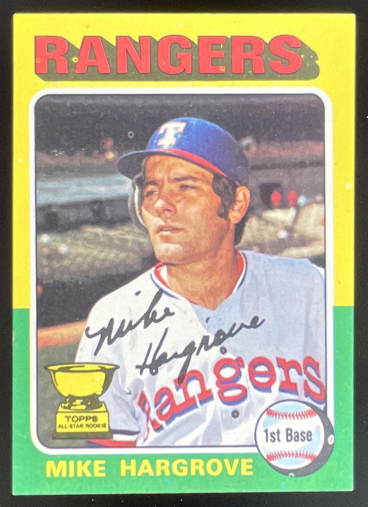 1975 Topps #106 Mike Hargrove Super Rookie UER RC All-Star ROOKIE product image 1, provided for visual reference and product