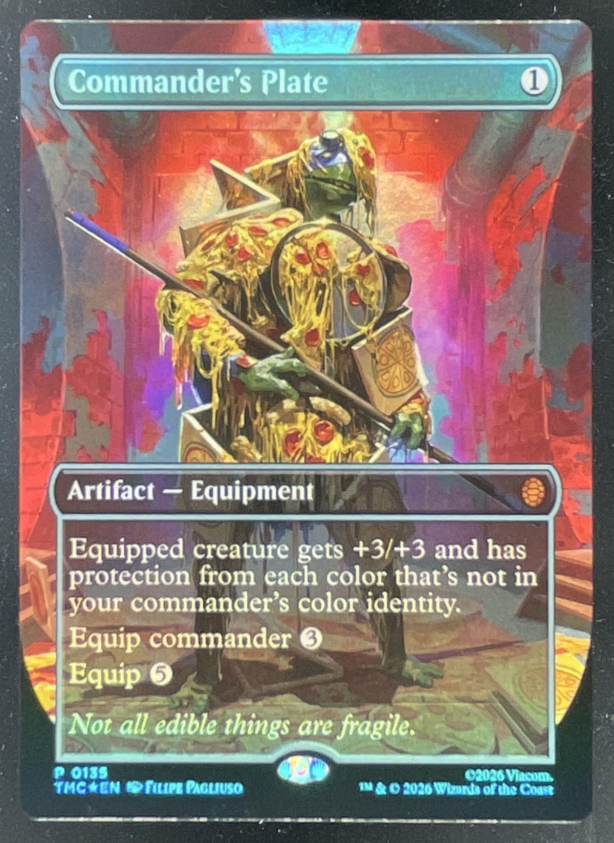 2026 Magic: The Gathering Mutant Ninja Turtles #0135 Plate Borderless Foil Promo product image 1, provided for visual