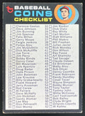 1971 Topps #161a Coins Checklist VAR product image 1, provided for visual reference and product detail review