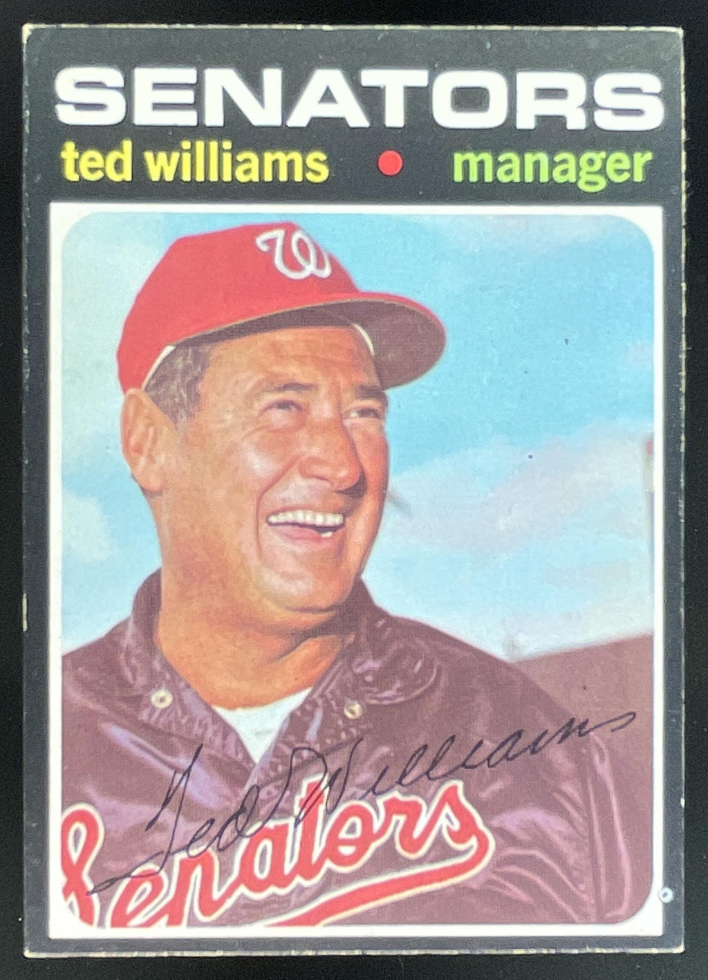 1971 Topps #380 Ted Williams product image 1, provided for visual reference and product detail review