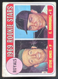 1969 Topps #49a Royals 1969 Rookie Stars Steve Jones Eliseo Rodriguez E RC product image 1, provided for visual reference