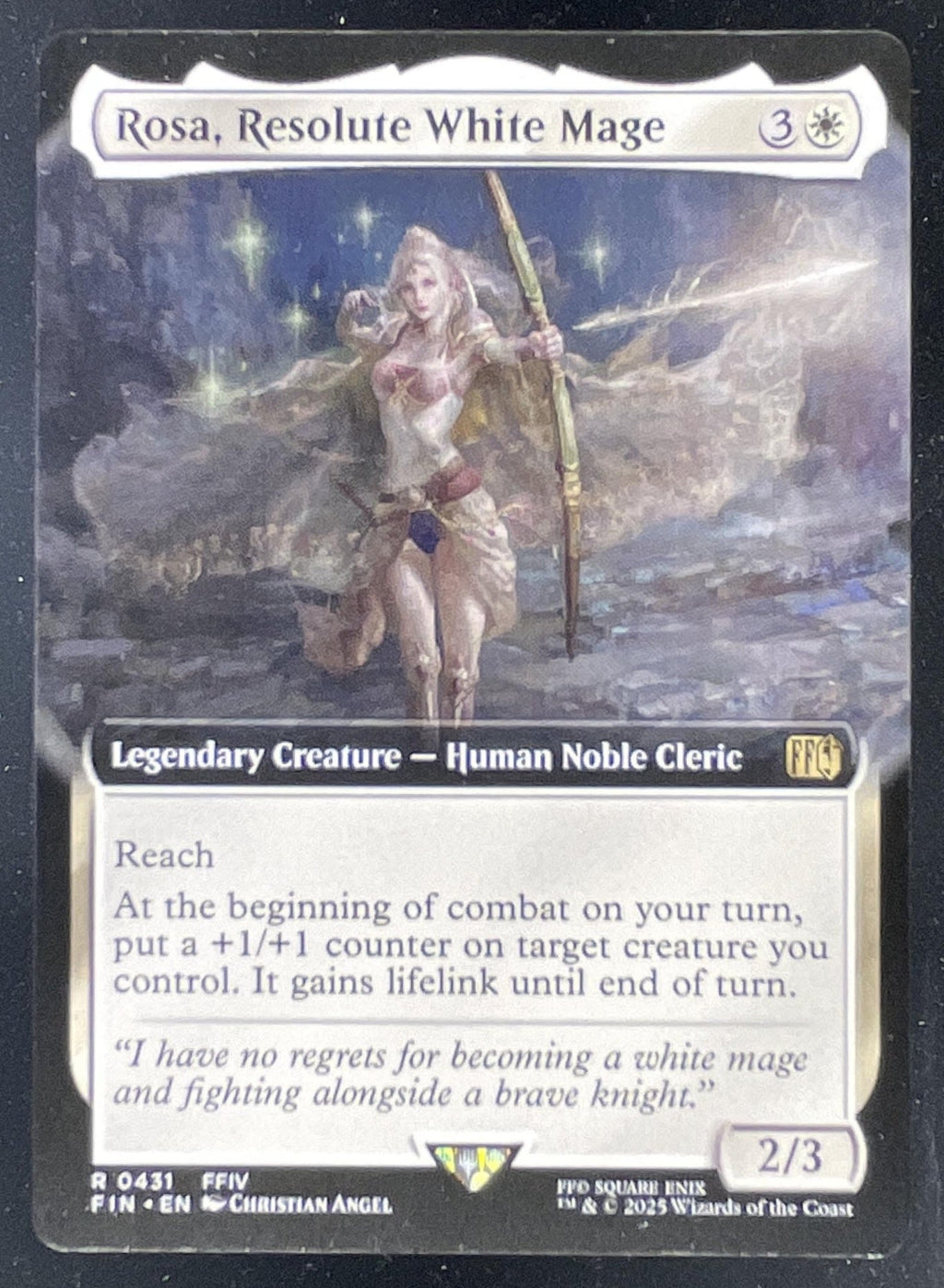 2025 Magic: The Gathering Final Fantasy #0431 Rosa Resolute White Mage EA Rare product image 1, provided for visual
