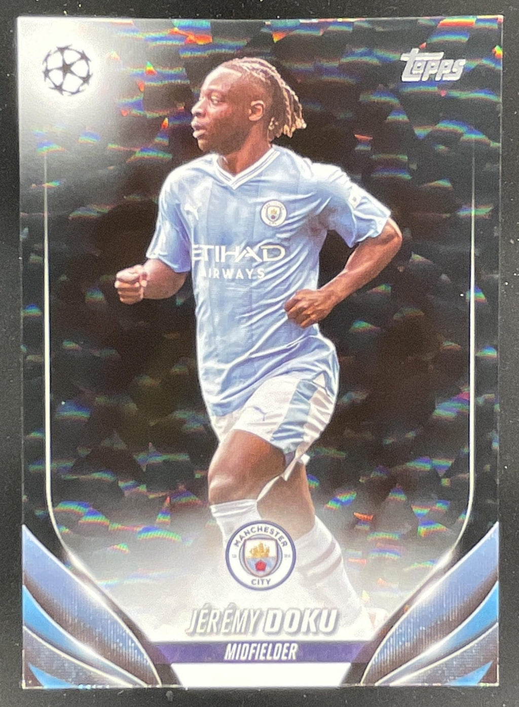 2023-24 Topps UEFA Club Competitions Icy Black Foilboard #171 Jeremy Doku /10 product image 1, provided for visual reference