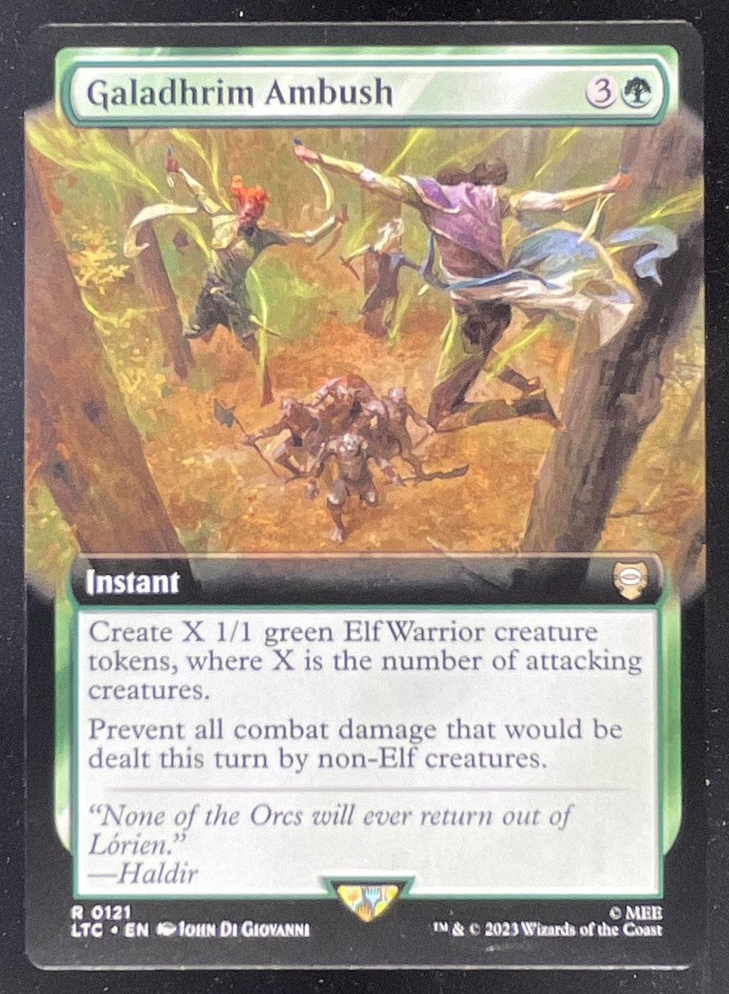 2023 Magic: The Gathering The Lord of the Rings #0121 Galadhrim Ambush product image 1, provided for visual reference and
