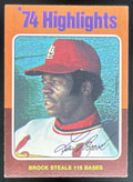 1975 Topps #2 Lou Brock product image 1, provided for visual reference and product detail review