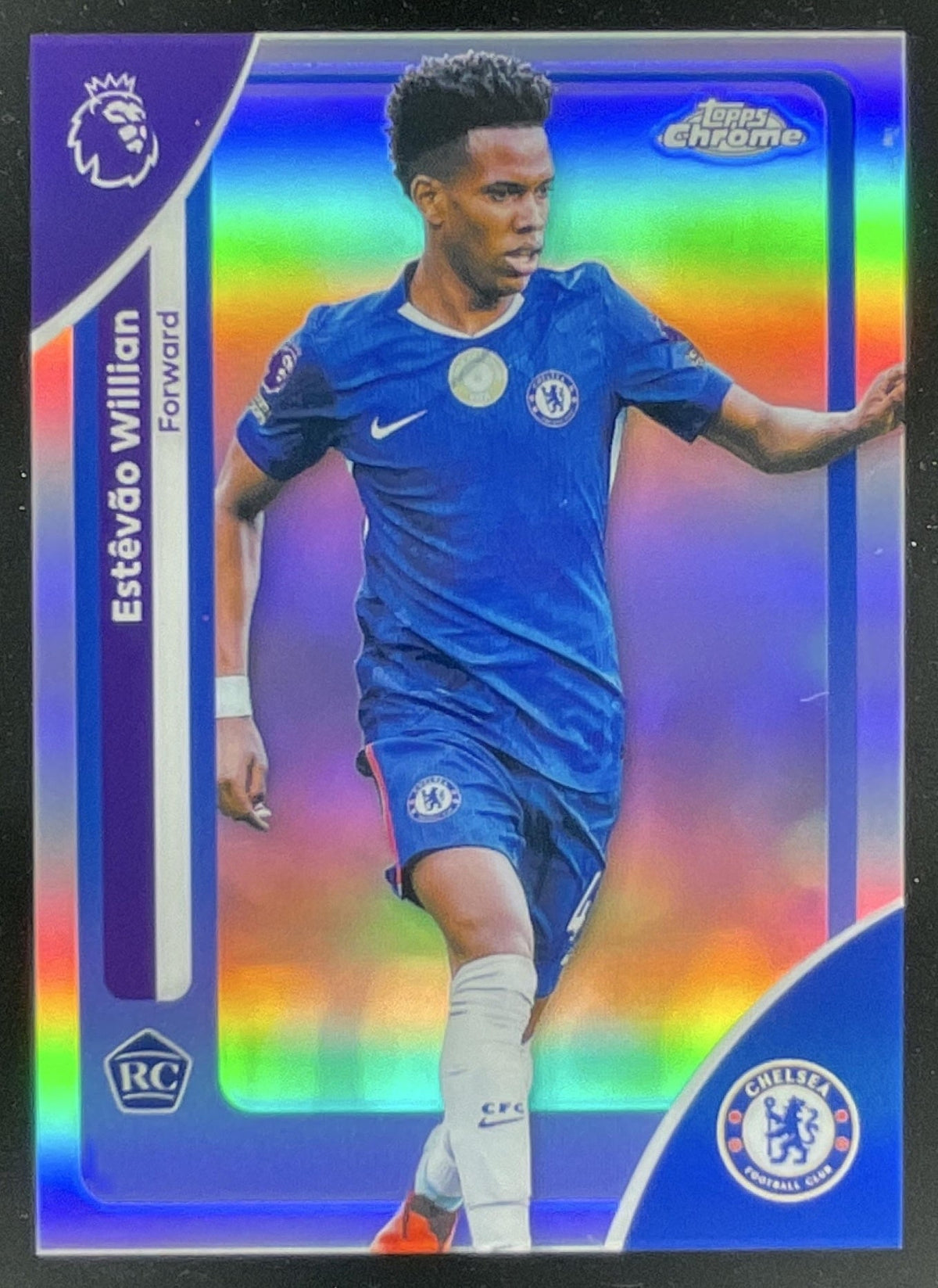 2026 Topps Chrome Premier League Refractor #68 Estevao Willian RC product image 1, provided for visual reference and product