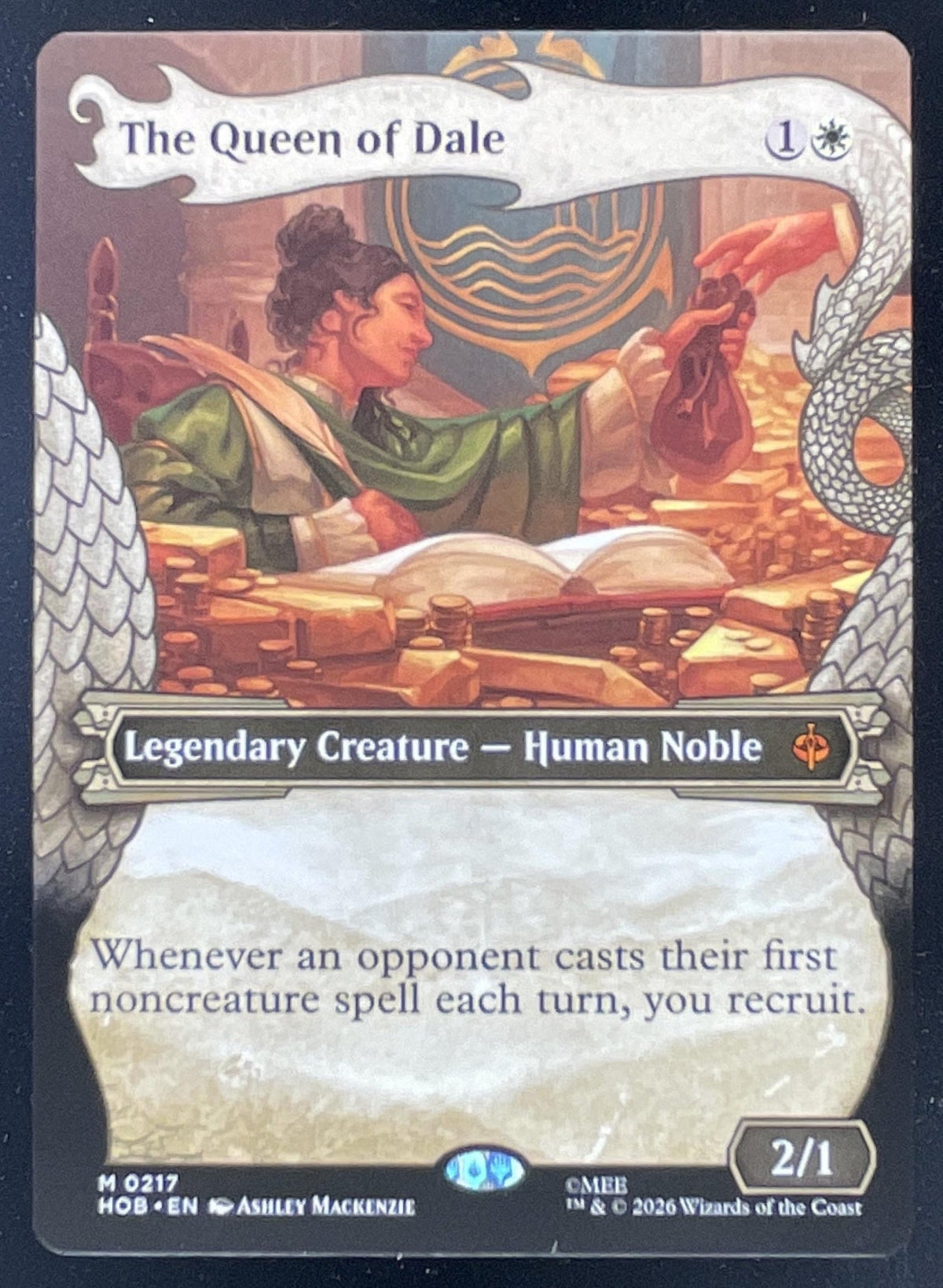 2026 Magic: The Gathering The Hobbit Borderless #0217 The Queen of Dale Showcase product image 1, provided for visual