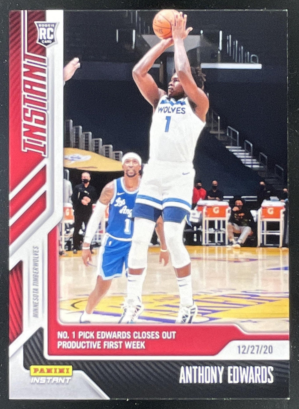 2020-21 Panini Instant NBA #26 Anthony Edwards RC product image 1, provided for visual reference and product detail review