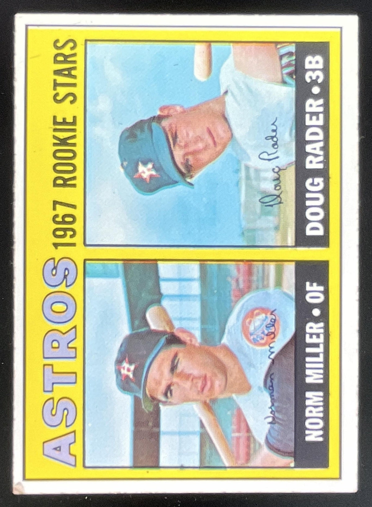 1967 Topps #412 Astros 1967 Rookie Stars Norm Miller Doug Rader RS, RC product image 1, provided for visual reference and