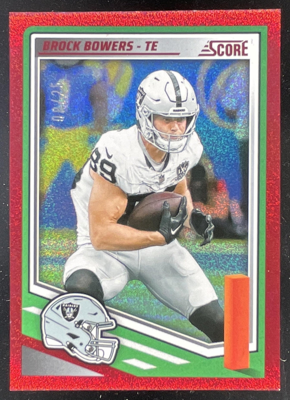 2025 Panini Score Dots Red #36 Brock Bowers /25 product image 1, provided for visual reference and product detail review