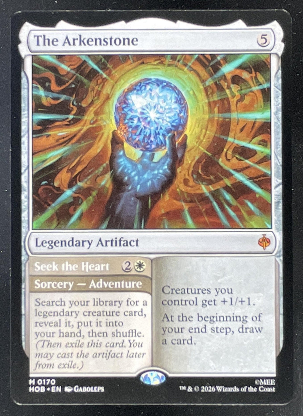 2026 Magic: The Gathering Hobbit Mythic Rare #0170 The Arkenstone Seek the Heart product image 1, provided for visual