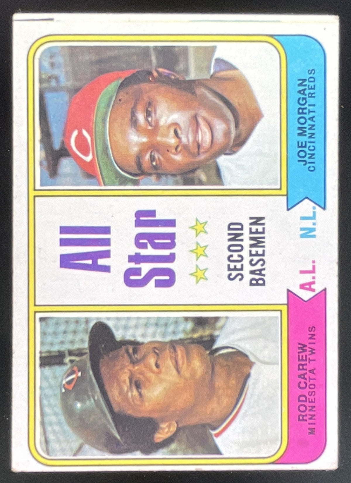 1974 Topps #333 All-Star Second Basemen Rod Carew Joe Morgan All-Star product image 1, provided for visual reference and