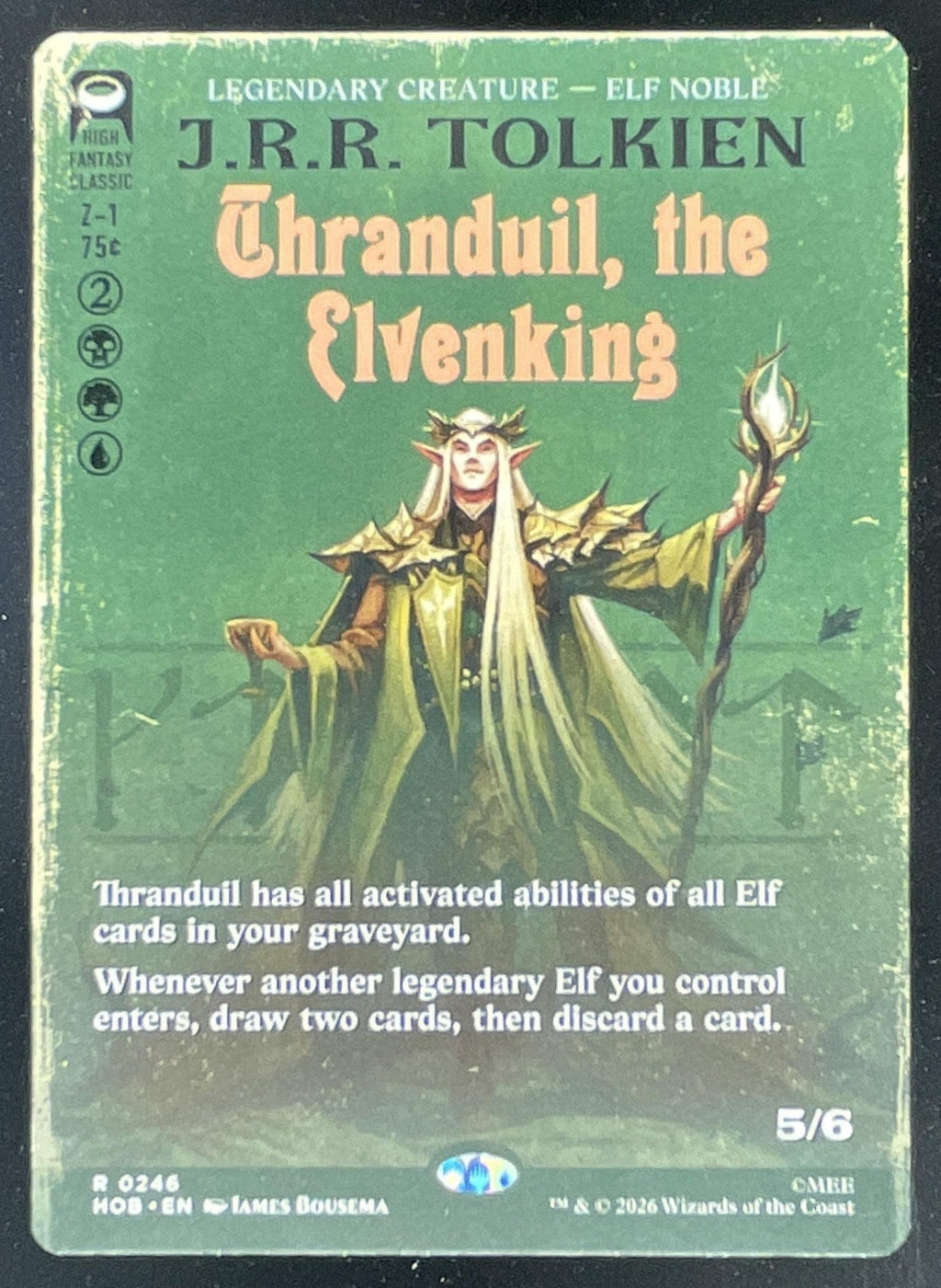 2026 Magic: The Gathering The Hobbit Borderless #0246 Thranduil, the Elvenking product image 1, provided for visual