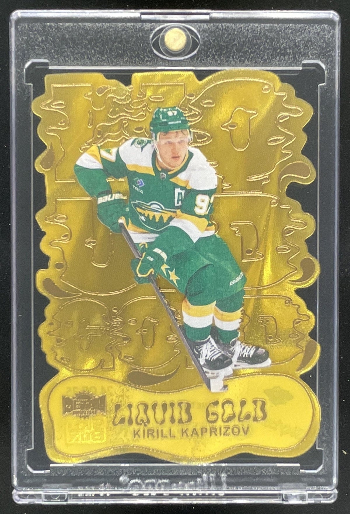2024 Upper Deck Skybox Metal Universe Liquid Gold #24 of 25 Kirill Kaprizov SSP product image 1, provided for visual