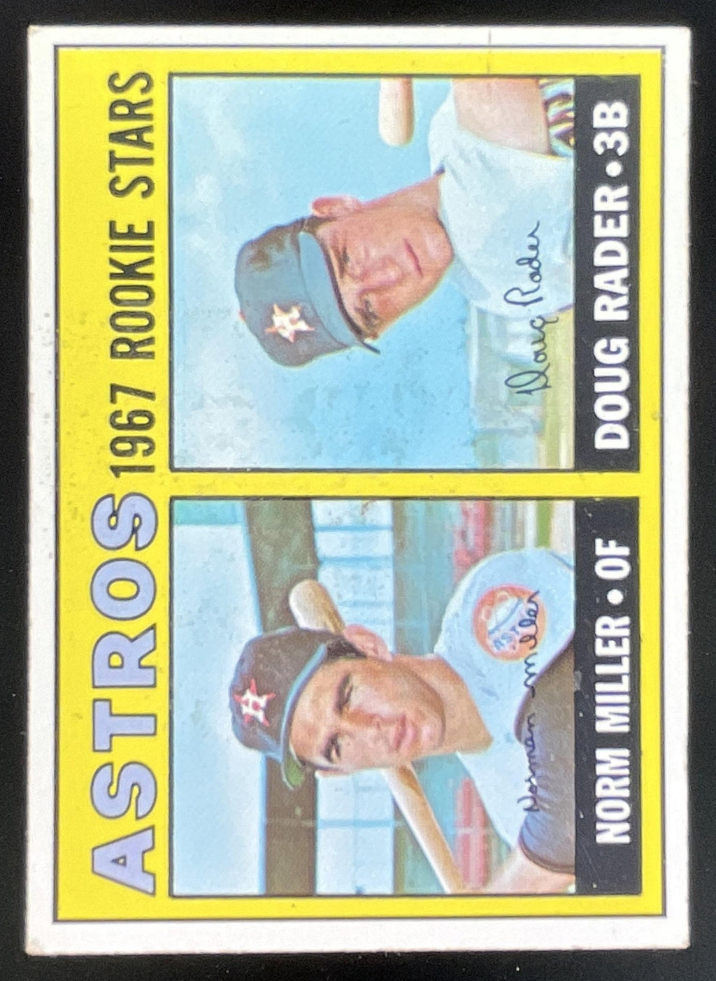1967 Topps #412 Astros 1967 Rookie Stars Norm Miller Doug Rader RS, RC product image 1, provided for visual reference and