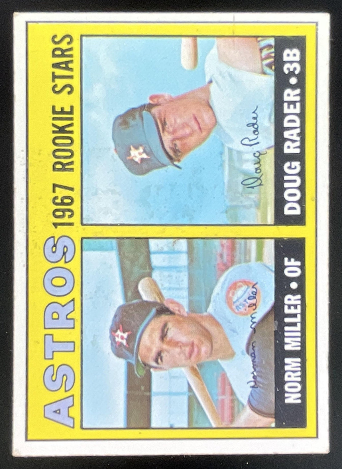 1967 Topps #412 Astros 1967 Rookie Stars Norm Miller Doug Rader RS, RC product image 1, provided for visual reference and