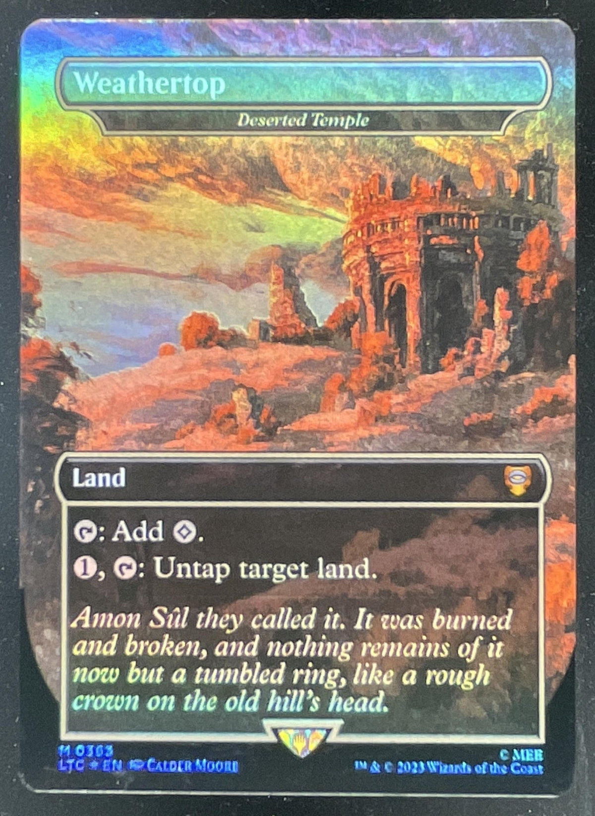 2023 Magic: The Gathering The Lord of the Rings Weathertop: Deserted Temple Foil product image 1, provided for visual