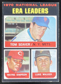 1971 Topps #68 National League ERA Leaders Tom Seaver Wayne Simpson Luke Walker product image 1, provided for visual