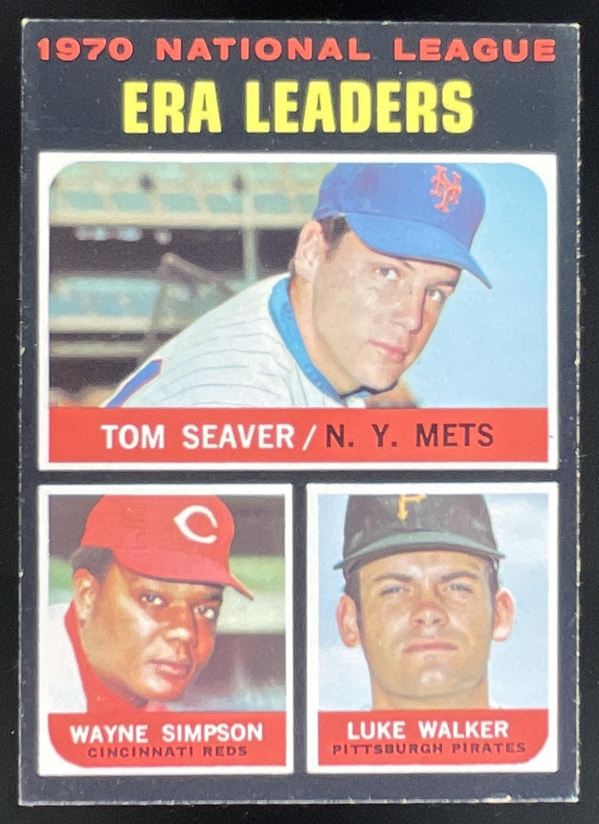 1971 Topps #68 National League ERA Leaders Tom Seaver Wayne Simpson Luke Walker product image 1, provided for visual