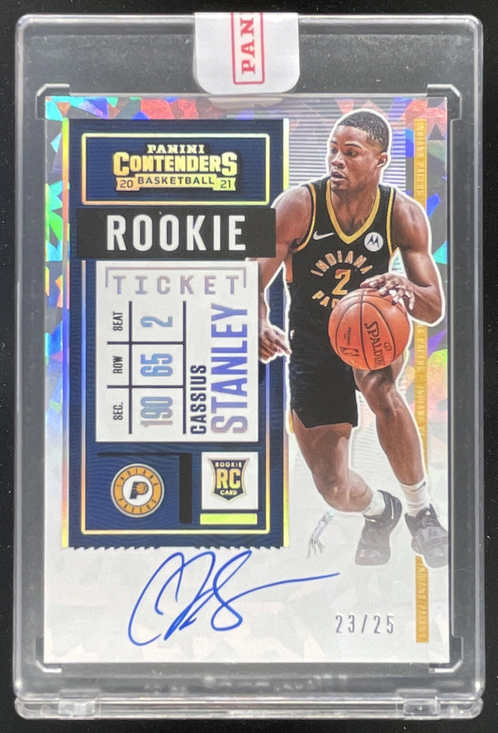 2020-21 Panini Contenders Cracked Ice Ticket #132 Cassius Stanley RC Auto /25 product image 1, provided for visual reference