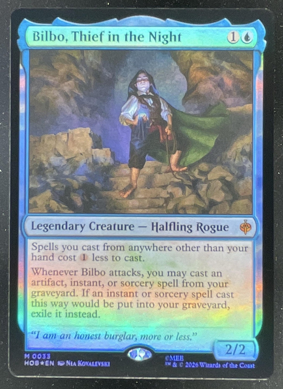 2026 Magic: The Gathering The Hobbit Mythic Rare #0033 Bilbo, Thief in the Night product image 1, provided for visual
