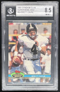 1991 Topps Stadium Club #94 Brett Favre RC BGS 8.5 product image 1, provided for visual reference and product detail review