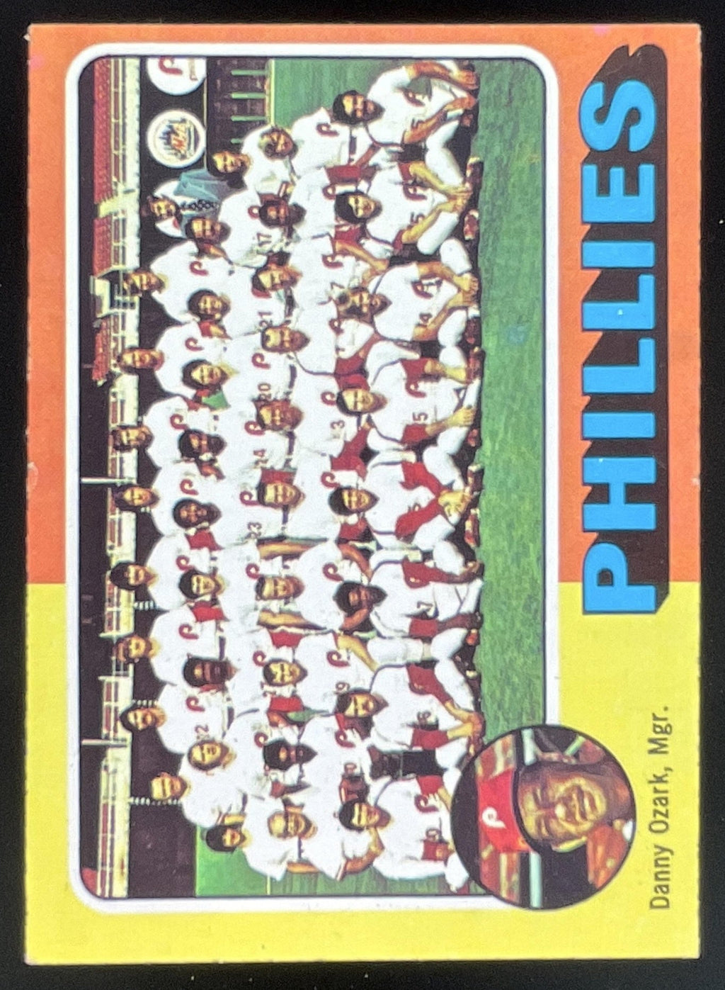 1975 Topps #46 Philadelphia Phillies Danny Ozark MGR Checklist Card Team Card product image 1, provided for visual reference