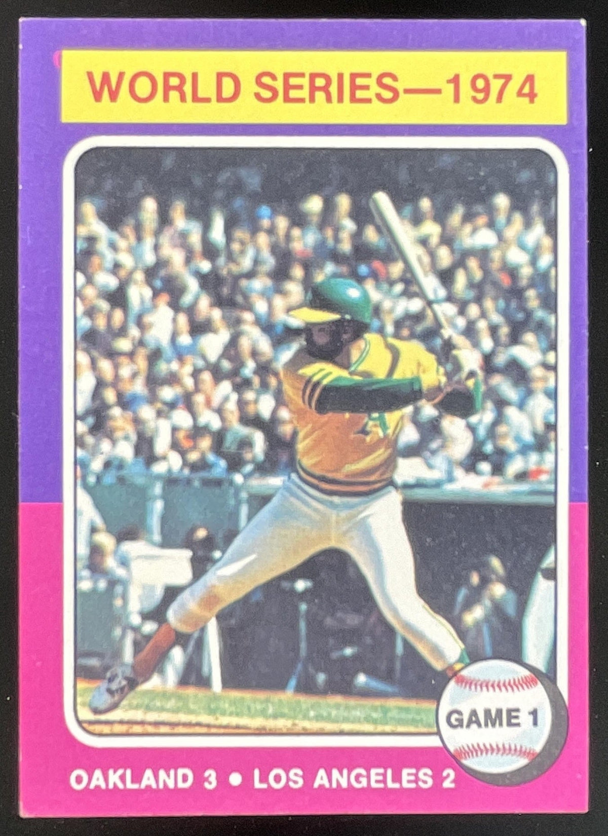 1975 Topps #461 1974 World Series Game 1 WS product image 1, provided for visual reference and product detail review
