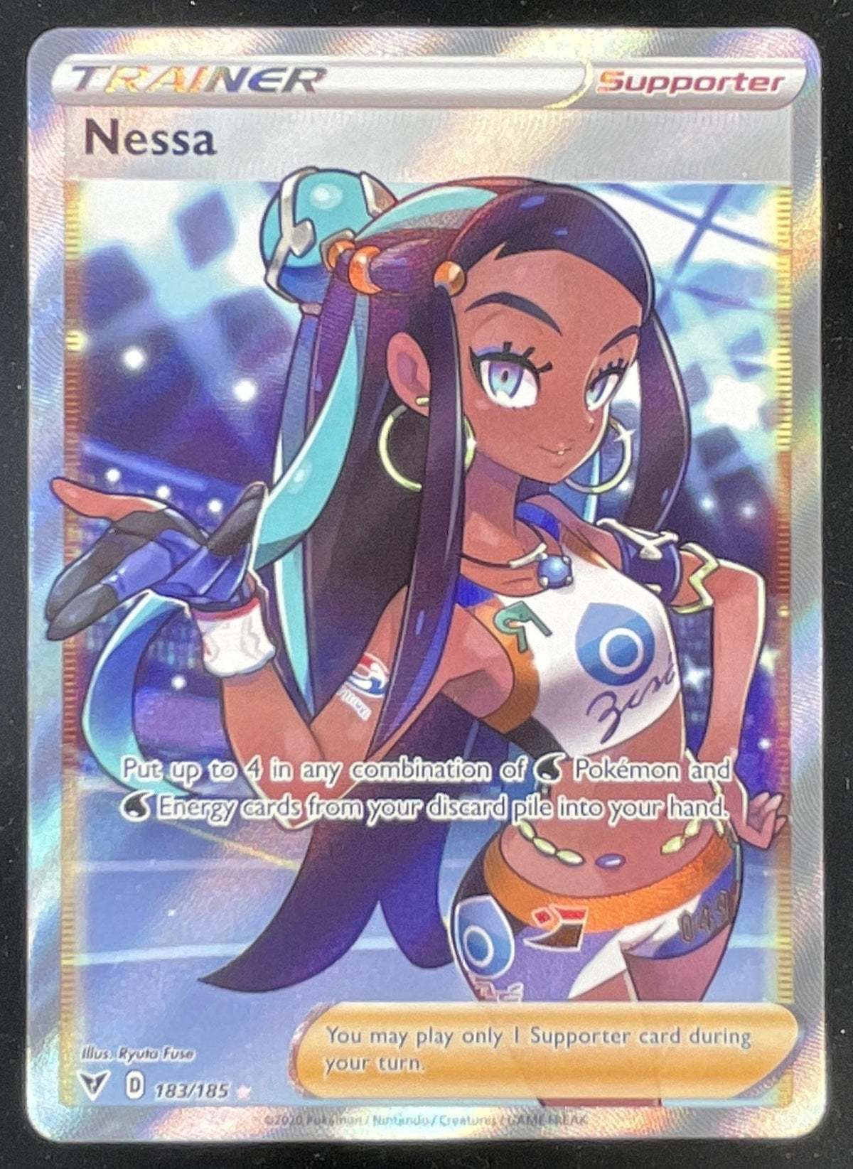 2020 Pokemon Sword & Shield Vivid Voltage #183/185 Nessa product image 1, provided for visual reference and product detail