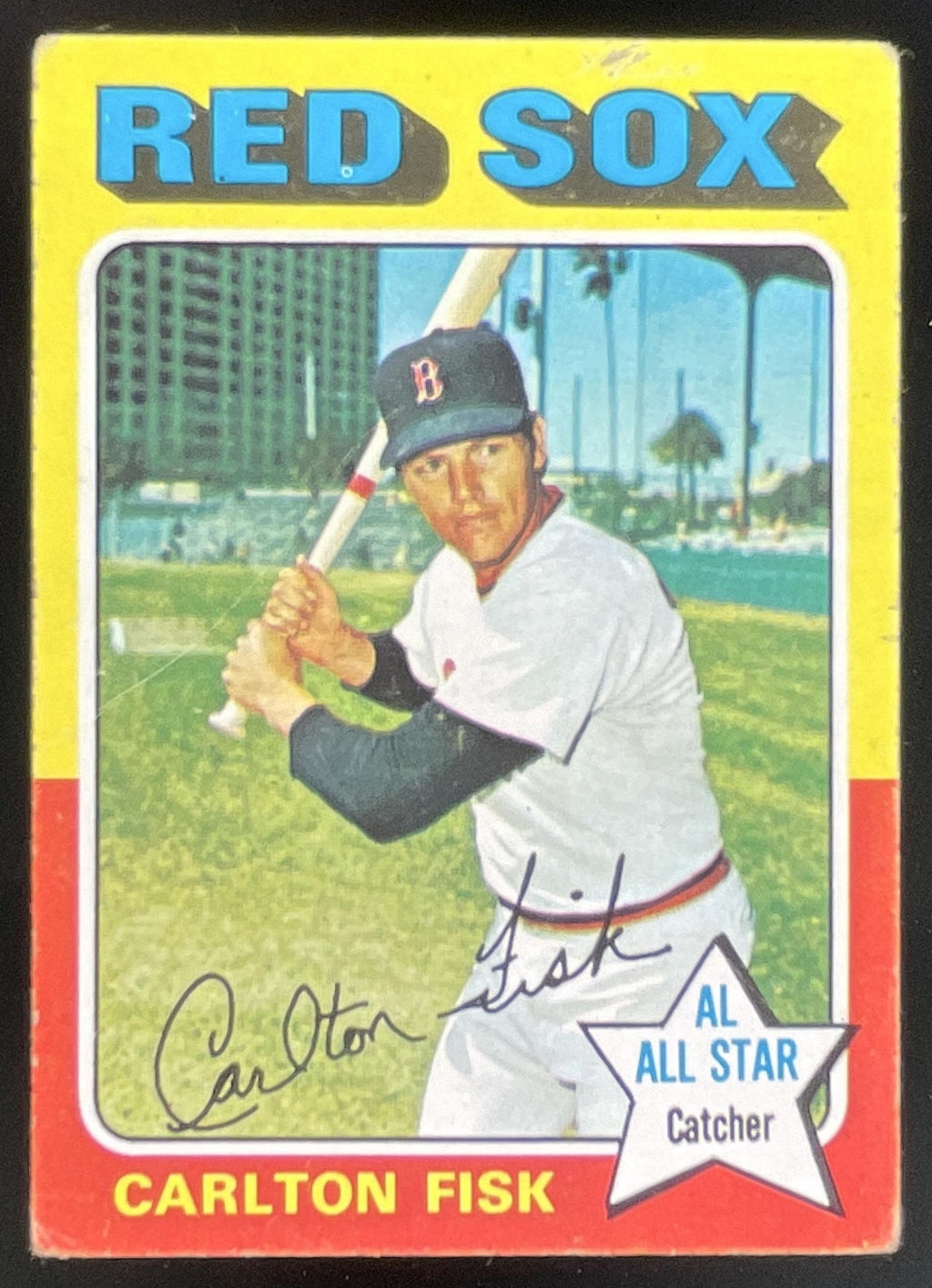 1975 Topps #80 Carlton Fisk All-Star product image 1, provided for visual reference and product detail review