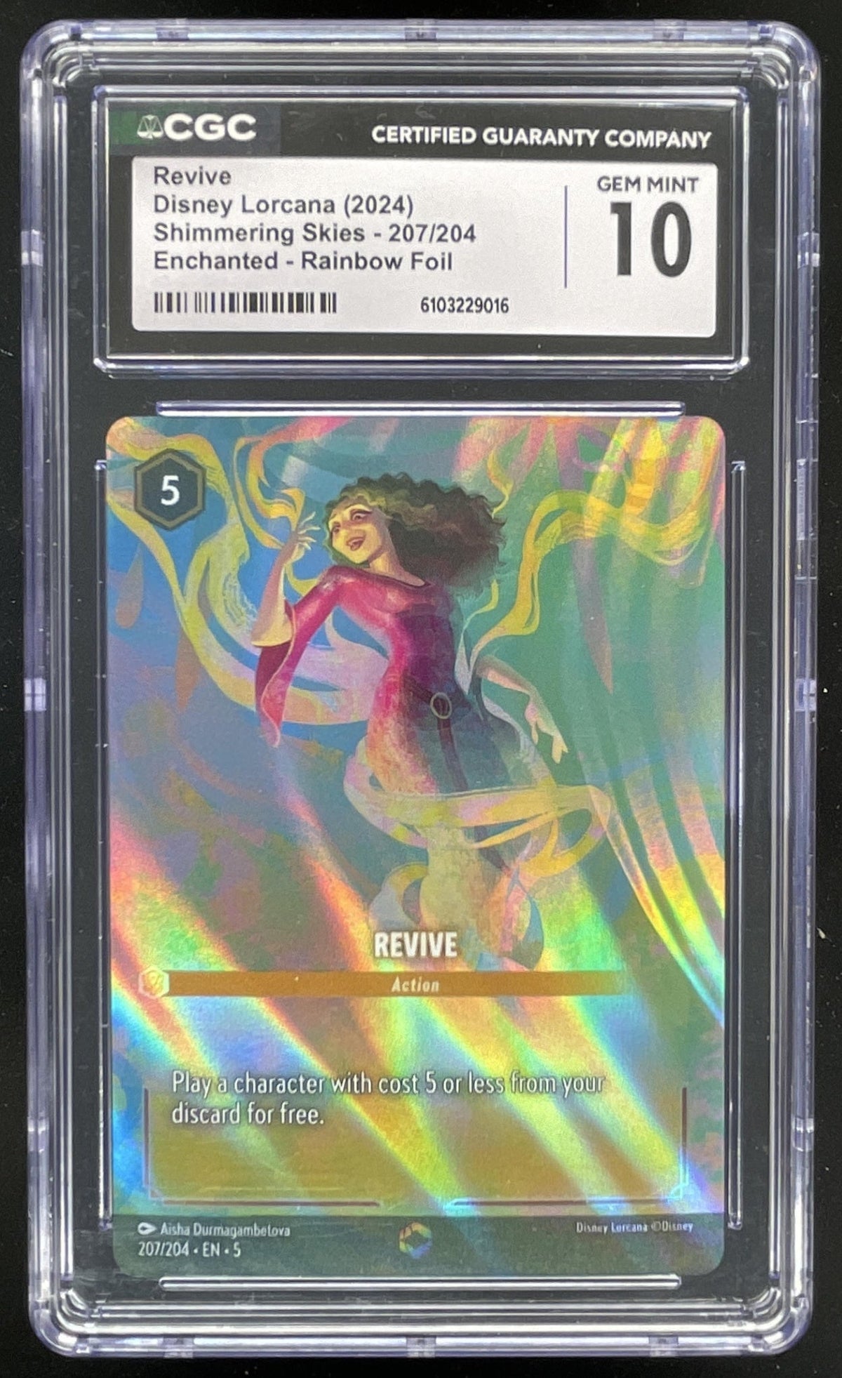 2024 Disney Lorcana TCG: Shimmering Skies Foil #207 Revive CGC 10 product image 1, provided for visual reference and product