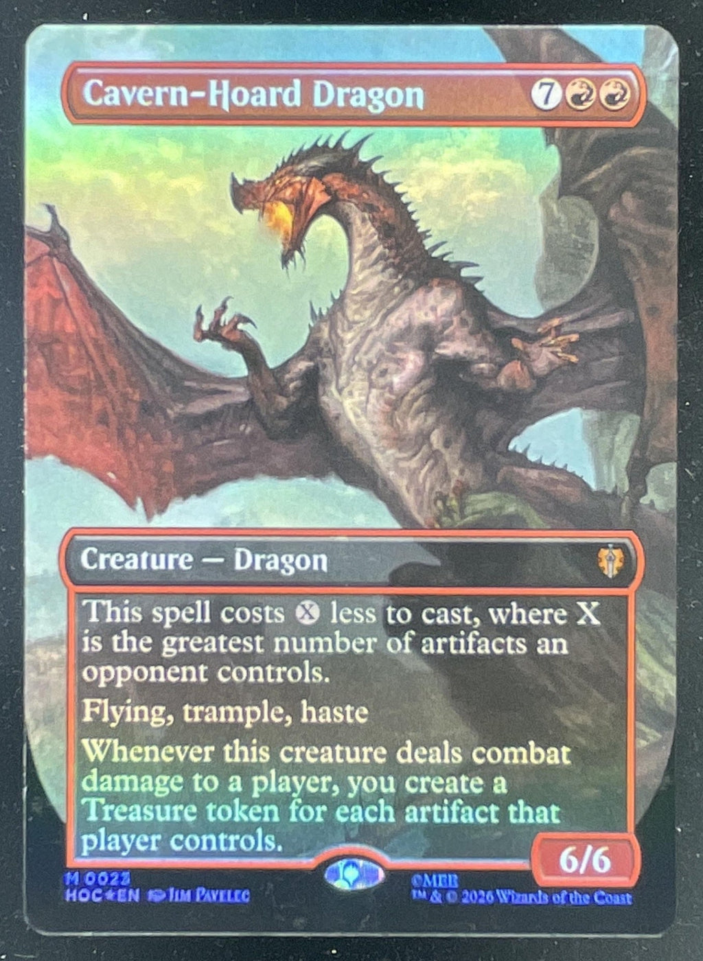 Magic The Gathering Cavern-Hoard Dragon Borderless The Hobbit: Eternal-Legal HOC product image 1, provided for visual