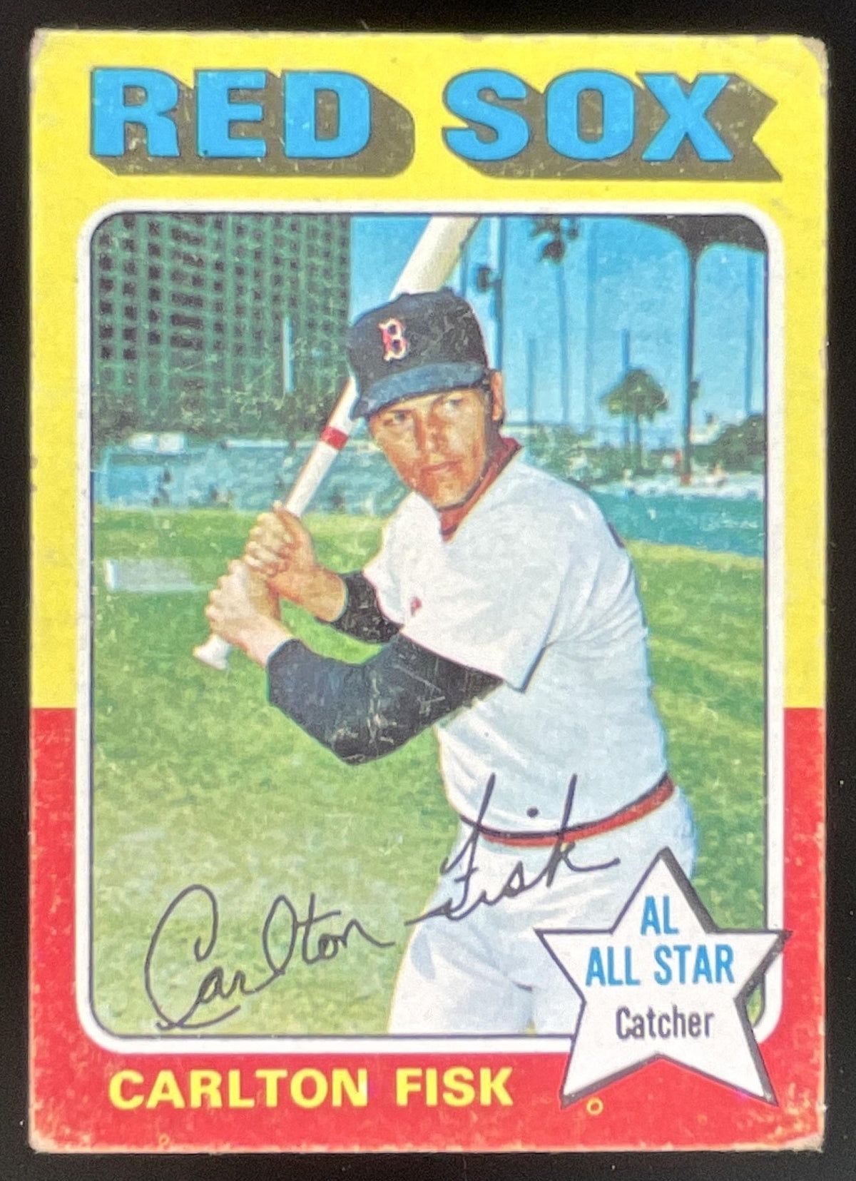 1975 Topps #80 Carlton Fisk All-Star product image 1, provided for visual reference and product detail review