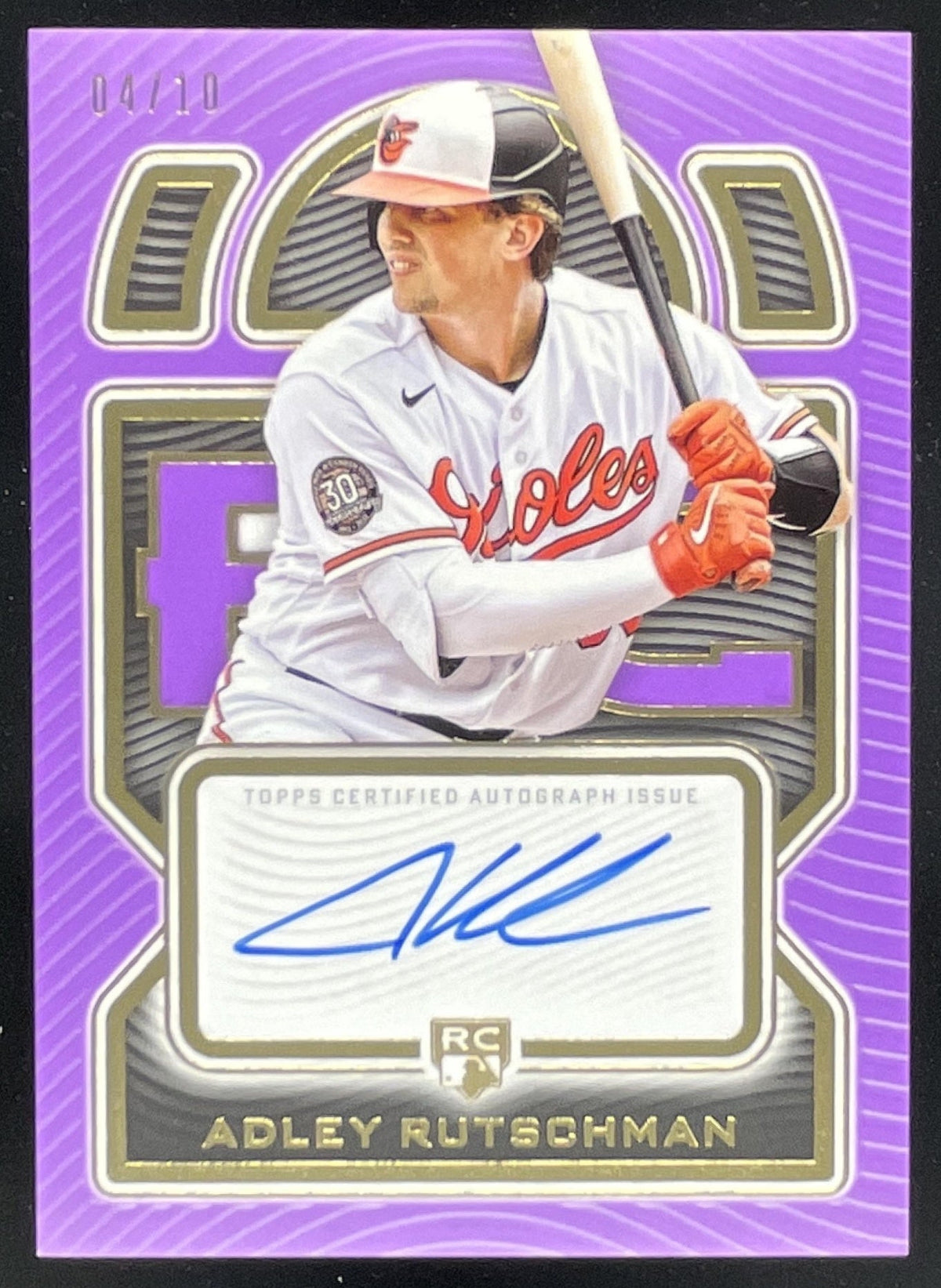 2023 Topps Definitive Rookie Purple #DRA-AR2 Adley Rutschman RC Auto /10 product image 1, provided for visual reference and