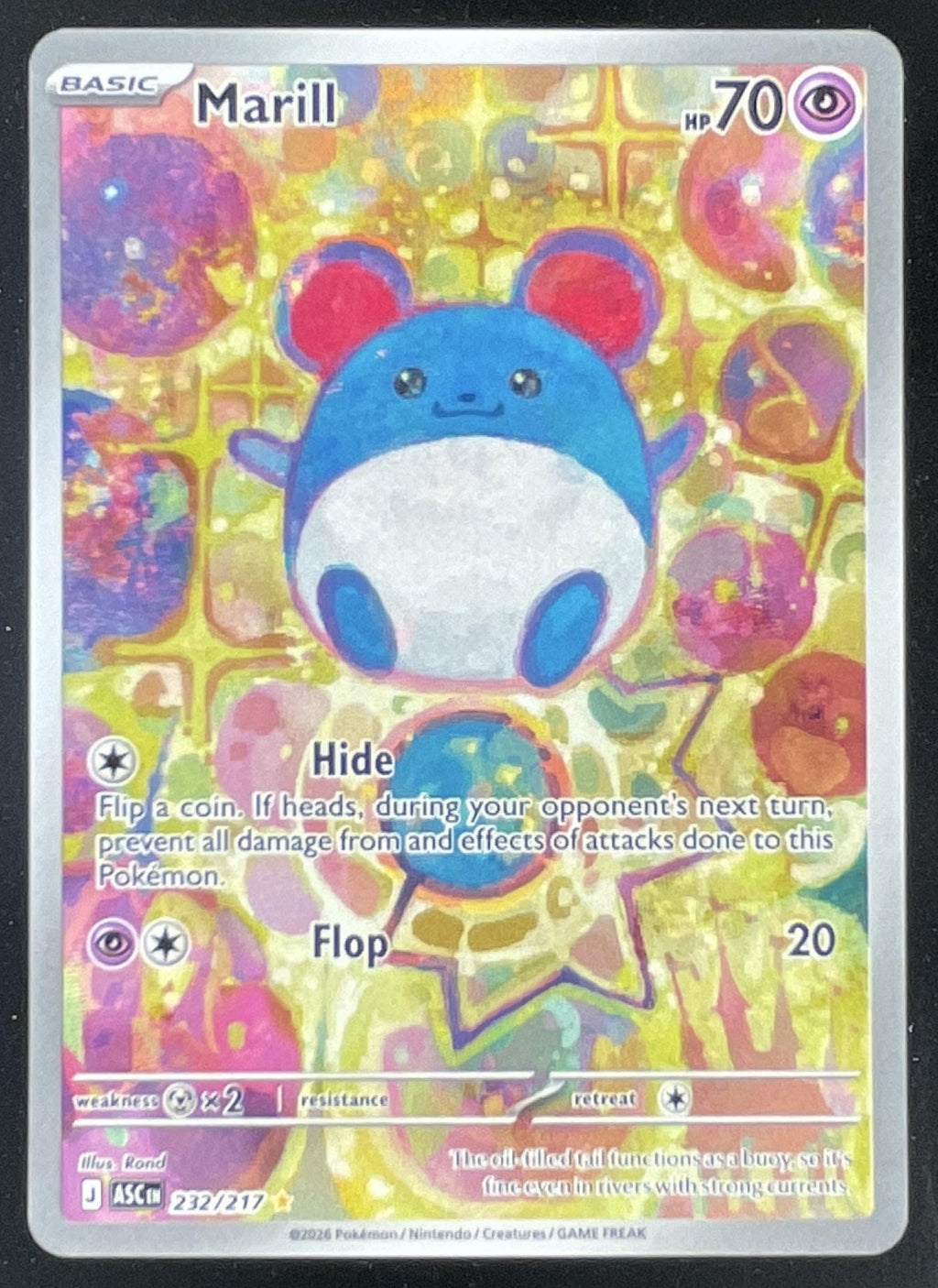 2026 Pokemon Ascended Heroes #232/217 Marill Illustration Rare product image 1, provided for visual reference and product