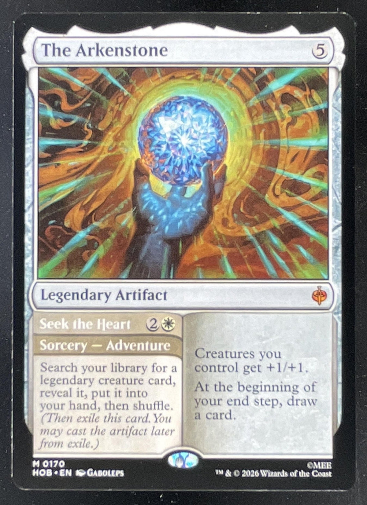 2026 Magic: The Gathering Hobbit Mythic Rare #0170 The Arkenstone Seek the Heart product image 1, provided for visual