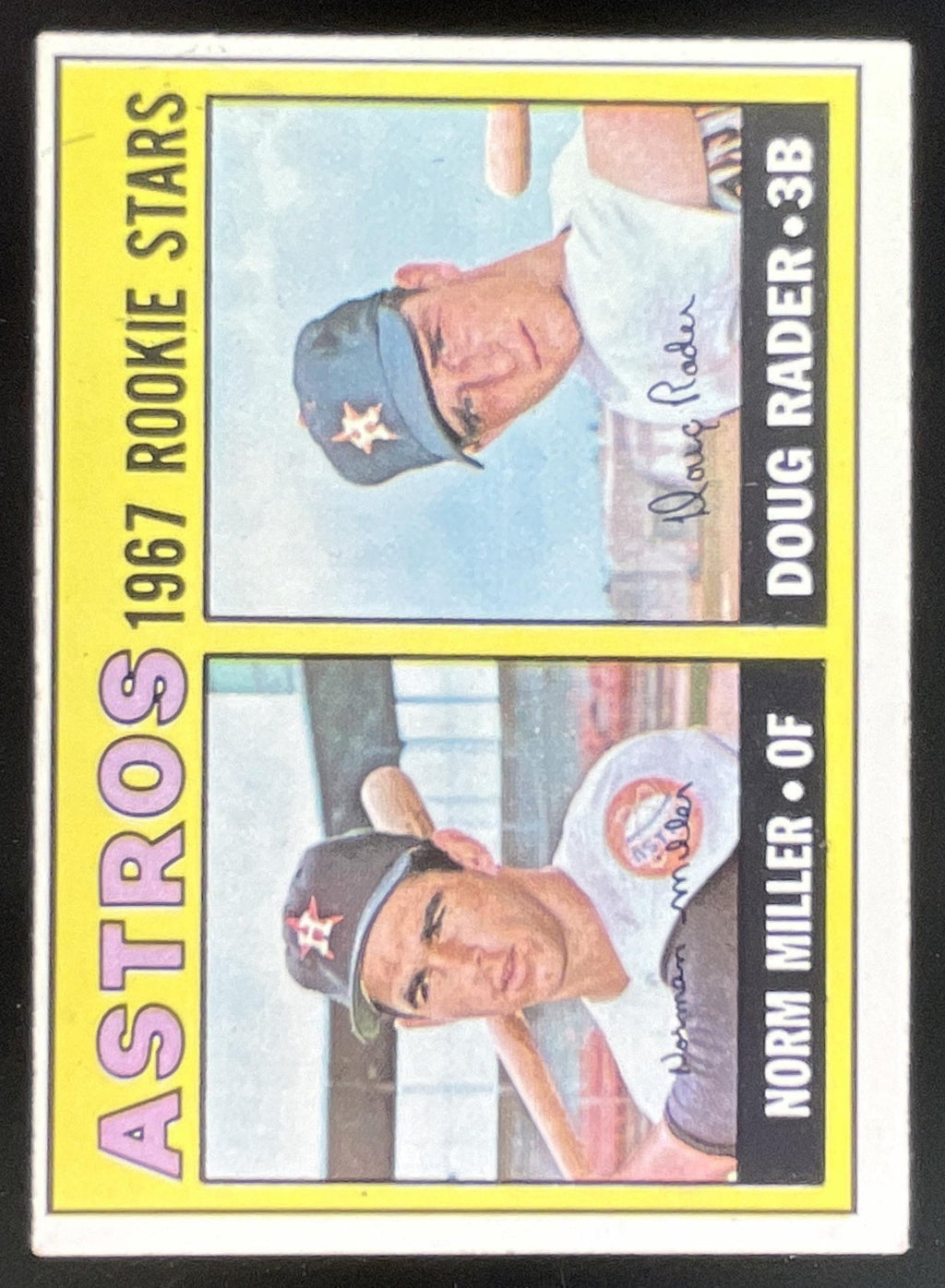 1967 Topps #412 Astros 1967 Rookie Stars Norm Miller Doug Rader RS, RC product image 1, provided for visual reference and