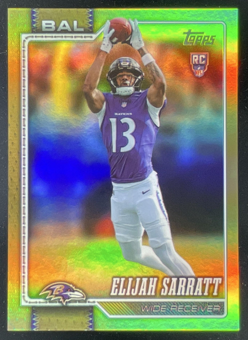 2026 Topps Gold Rainbow Foil #329 Elijah Sarratt RC /50 product image 1, provided for visual reference and product detail