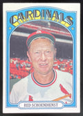 1972 Topps #67 Red Schoendienst product image 1, provided for visual reference and product detail review