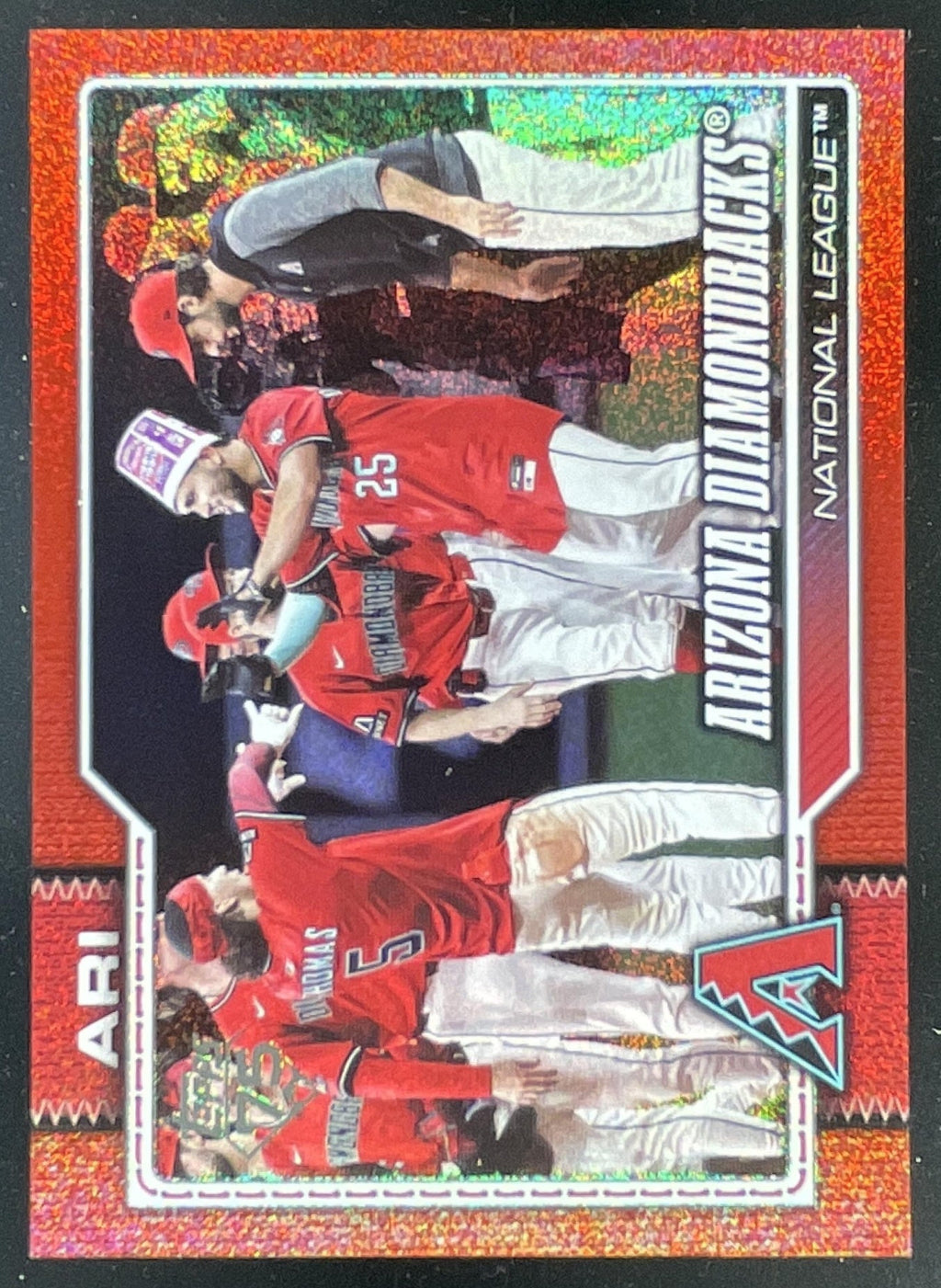2026 Topps Series 1 Red Sandglitter #47 Arizona Diamondbacks Team Card /5 product image 1, provided for visual reference and