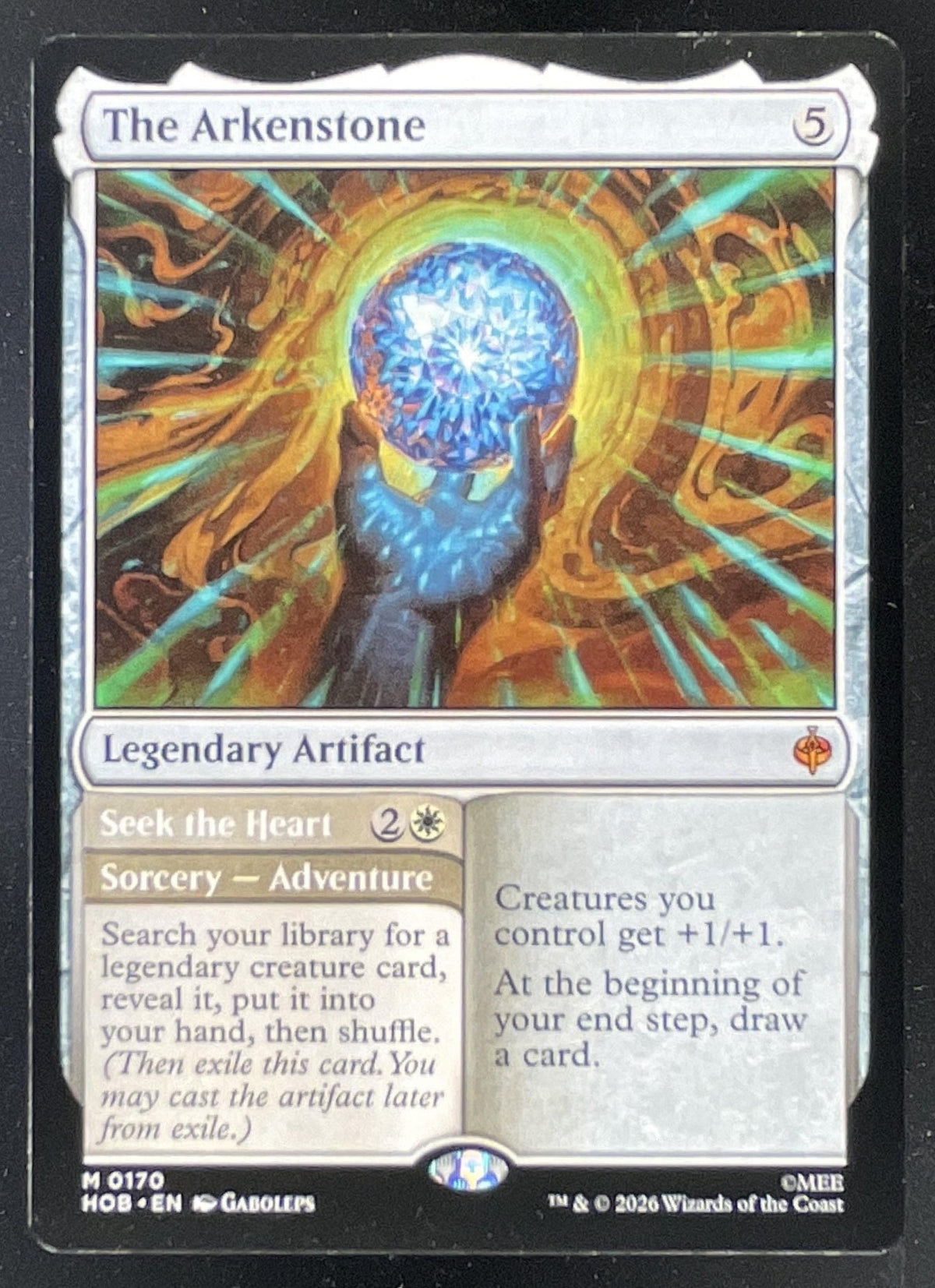 2026 Magic: The Gathering Hobbit Mythic Rare #0170 The Arkenstone Seek the Heart product image 1, provided for visual