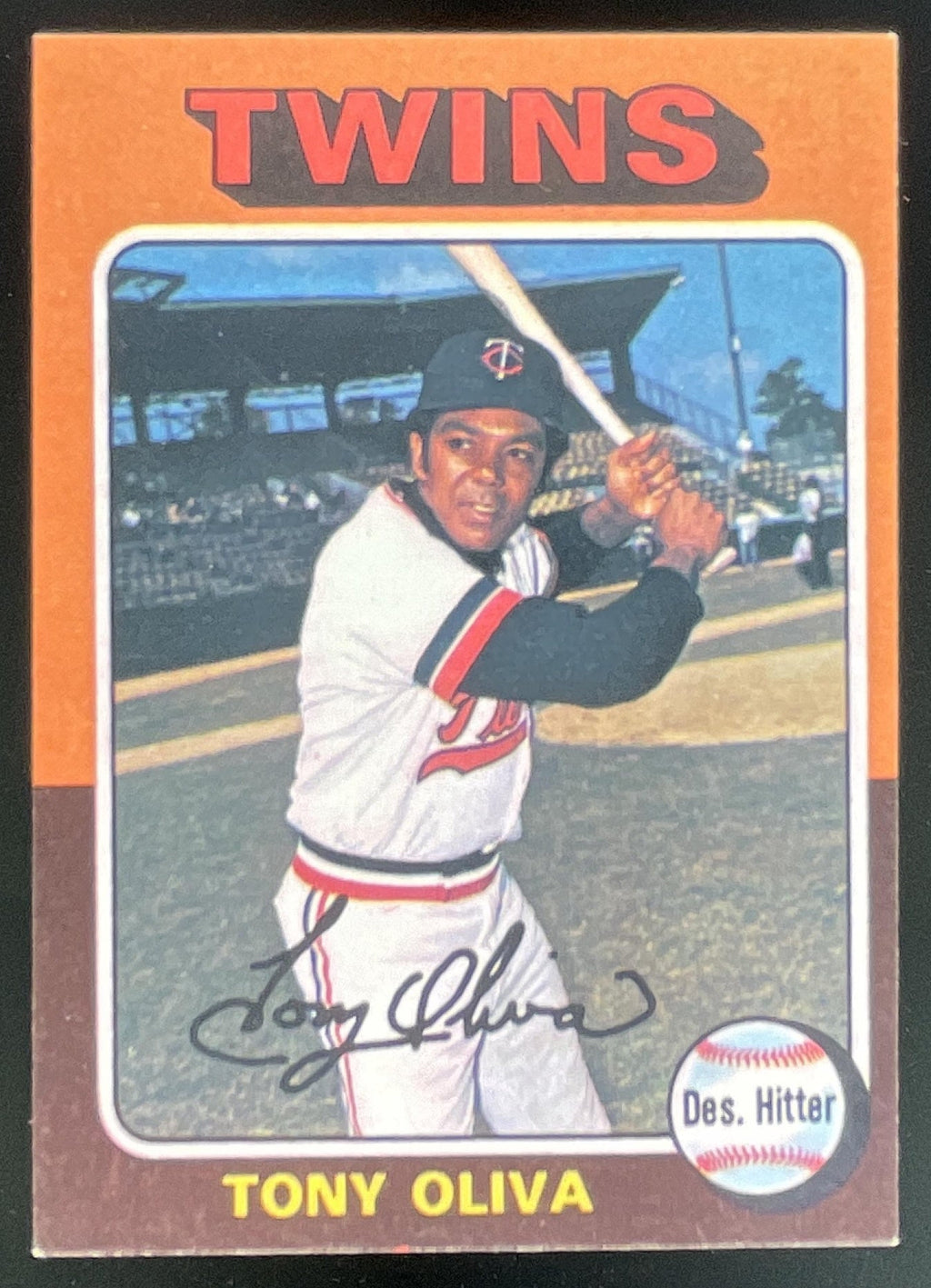 1975 Topps #325 Tony Oliva product image 1, provided for visual reference and product detail review