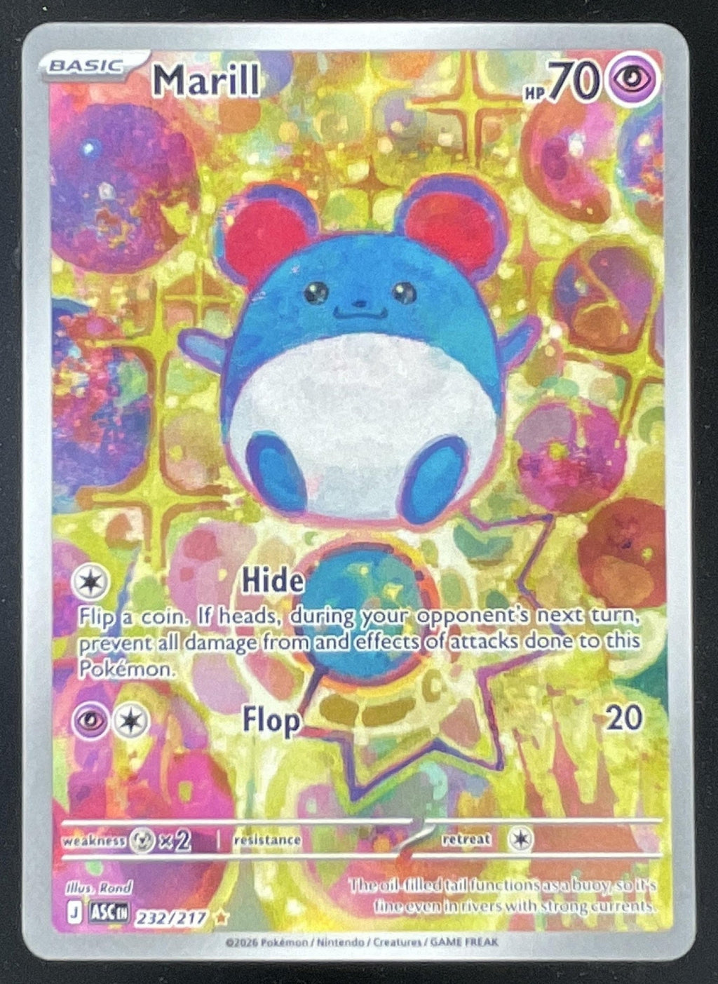 2026 Pokemon Ascended Heroes #232/217 Marill Illustration Rare product image 1, provided for visual reference and product
